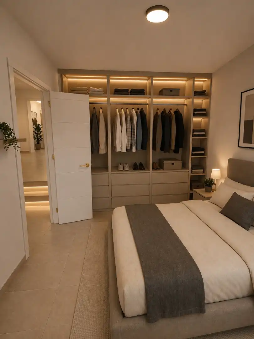 Schlafzimmer von Wohnung zum Verkauf in Sant Boi de Llobregat mit Klimaanlage, Privatgarten und Möbliert