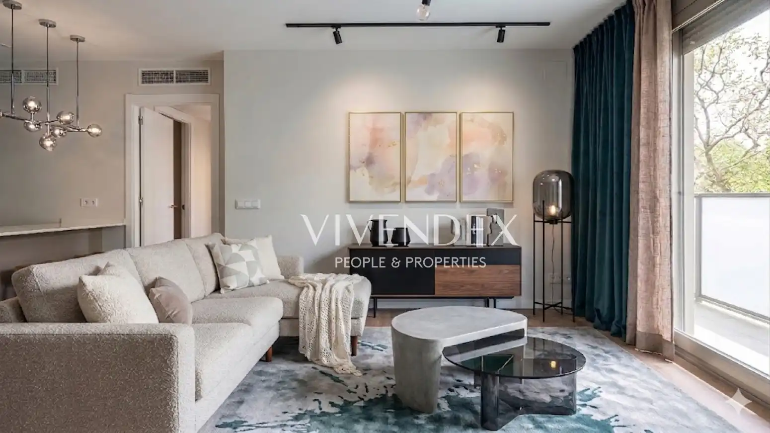 Living room of Flat for sale in Barcelona  with Heating, Parquet flooring and Terrace