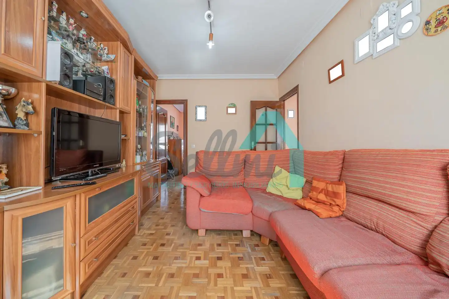Sala de estar de Piso de alquiler en Mieres (Asturias) con Calefacción, Parquet y Trastero