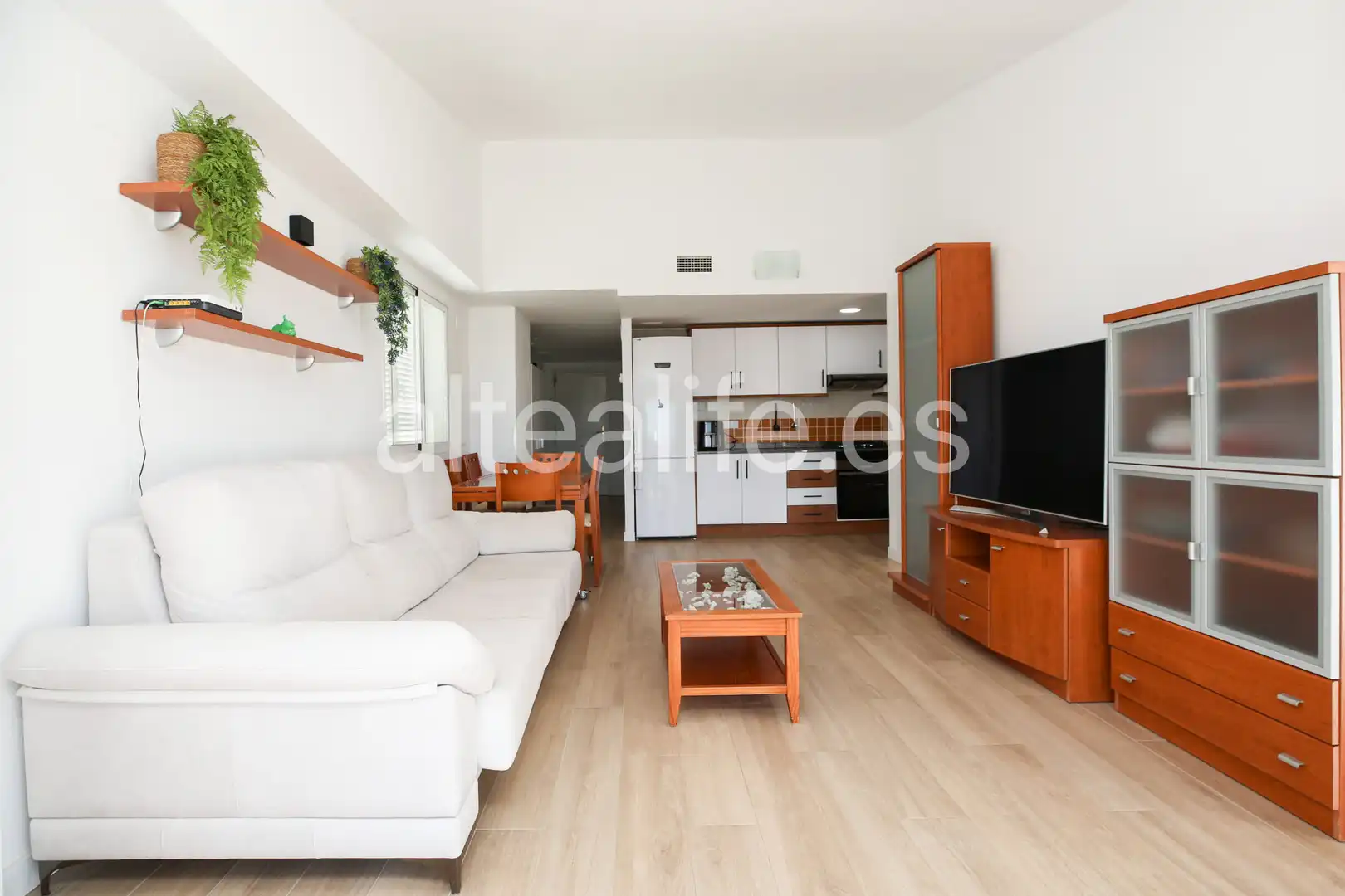 Wohnzimmer von Wohnungen zur Miete in Altea mit Klimaanlage, Heizung und Terrasse