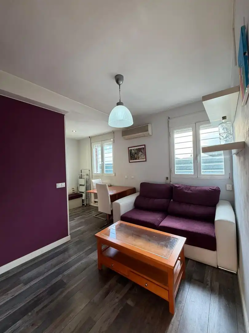 Living room of Attic for rent in Madrid  with Air Conditioner, Heating and Furnished