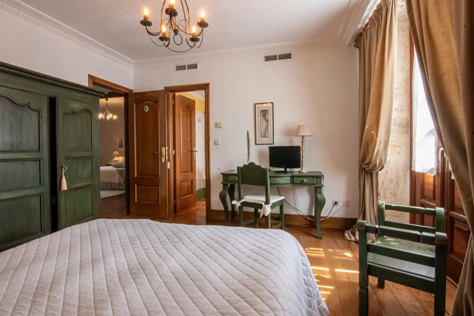 Habitación de Finca rústica en venta en Cuntis con Jardín privado, Terraza y Piscina