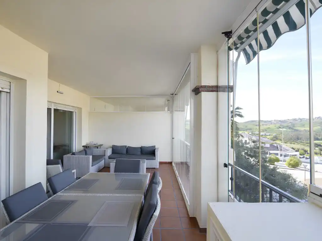 Terrasse von Wohnung zum Verkauf in Mijas mit Klimaanlage, Heizung und Privatgarten
