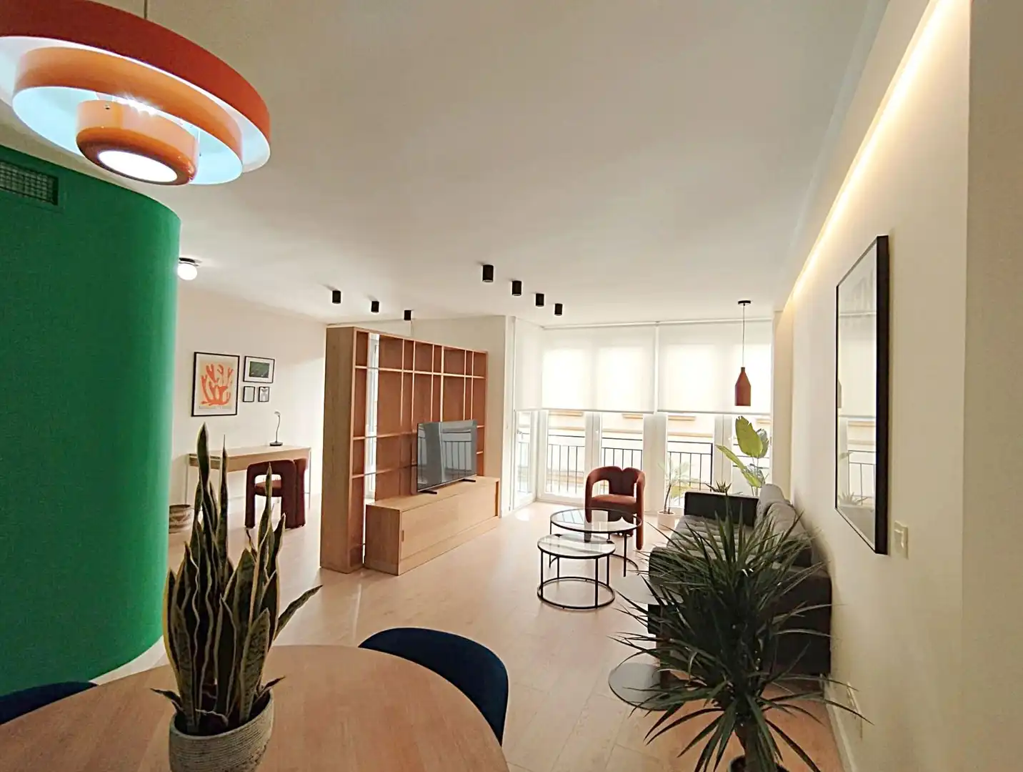 Wohnzimmer von Wohnung zur Miete in Málaga mit Klimaanlage, Heizung und Terrasse