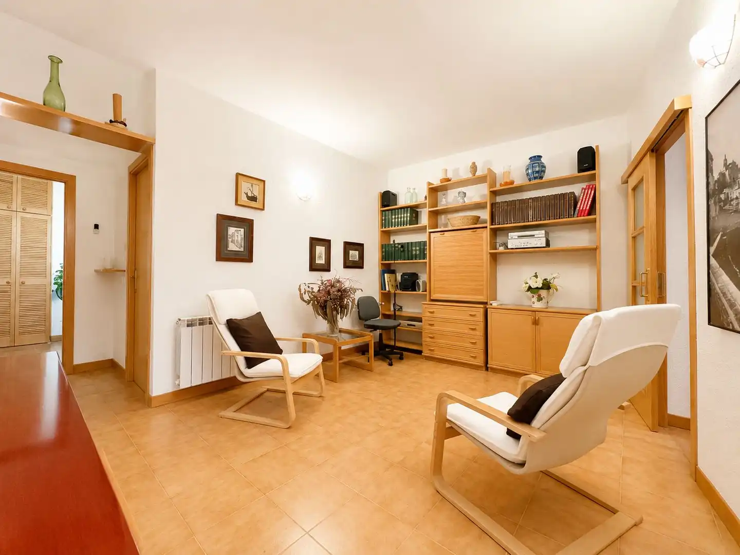 Sala d'estar de Casa adosada en venda en Mataró amb Aire condicionat, Calefacció i Parquet