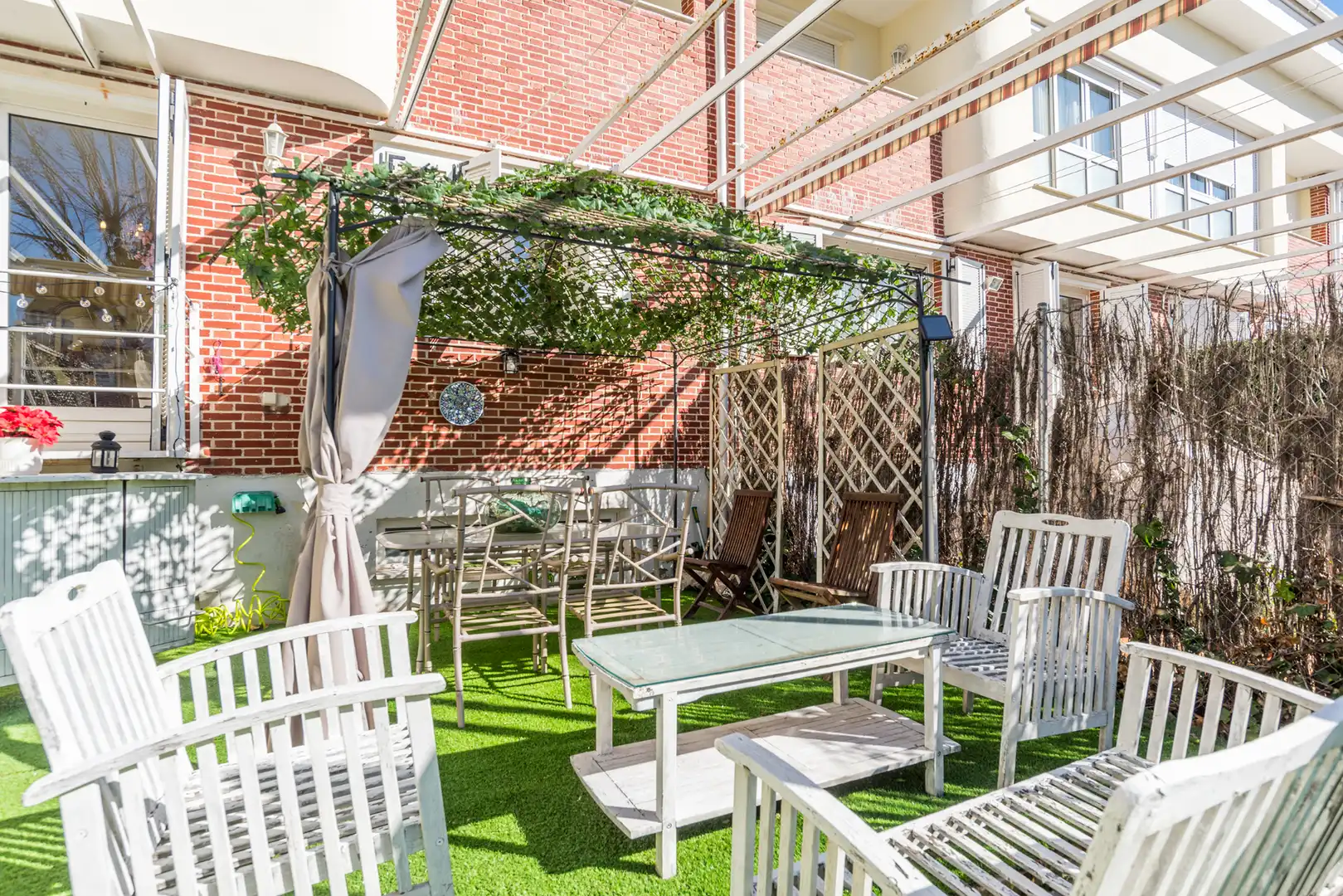 Terrassa de Casa adosada en venda en San Agustín del Guadalix amb Aire condicionat, Calefacció i Jardí privat