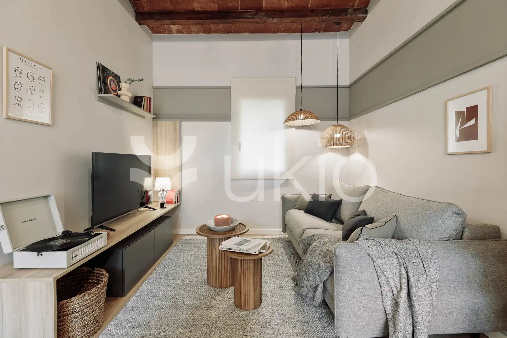Sala d'estar de Apartament de lloguer en Barcelona amb Aire condicionat, Calefacció i Terrassa