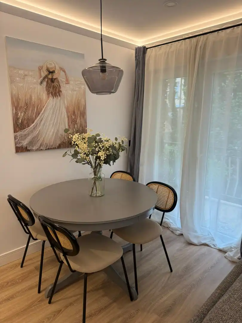 Dining room of Flat for rent in Madrid  with Private garden, Terrace and Furnished
