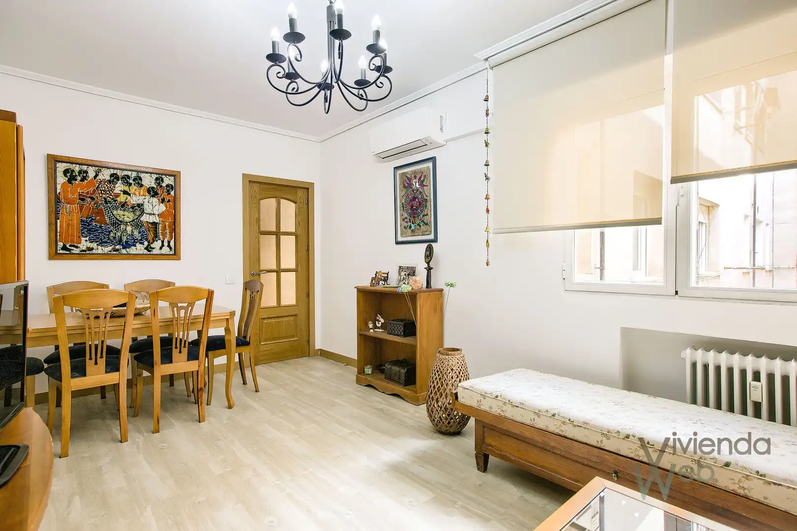 Dining room of Flat for rent in  Madrid Capital  with Air Conditioner, Heating and Parquet flooring