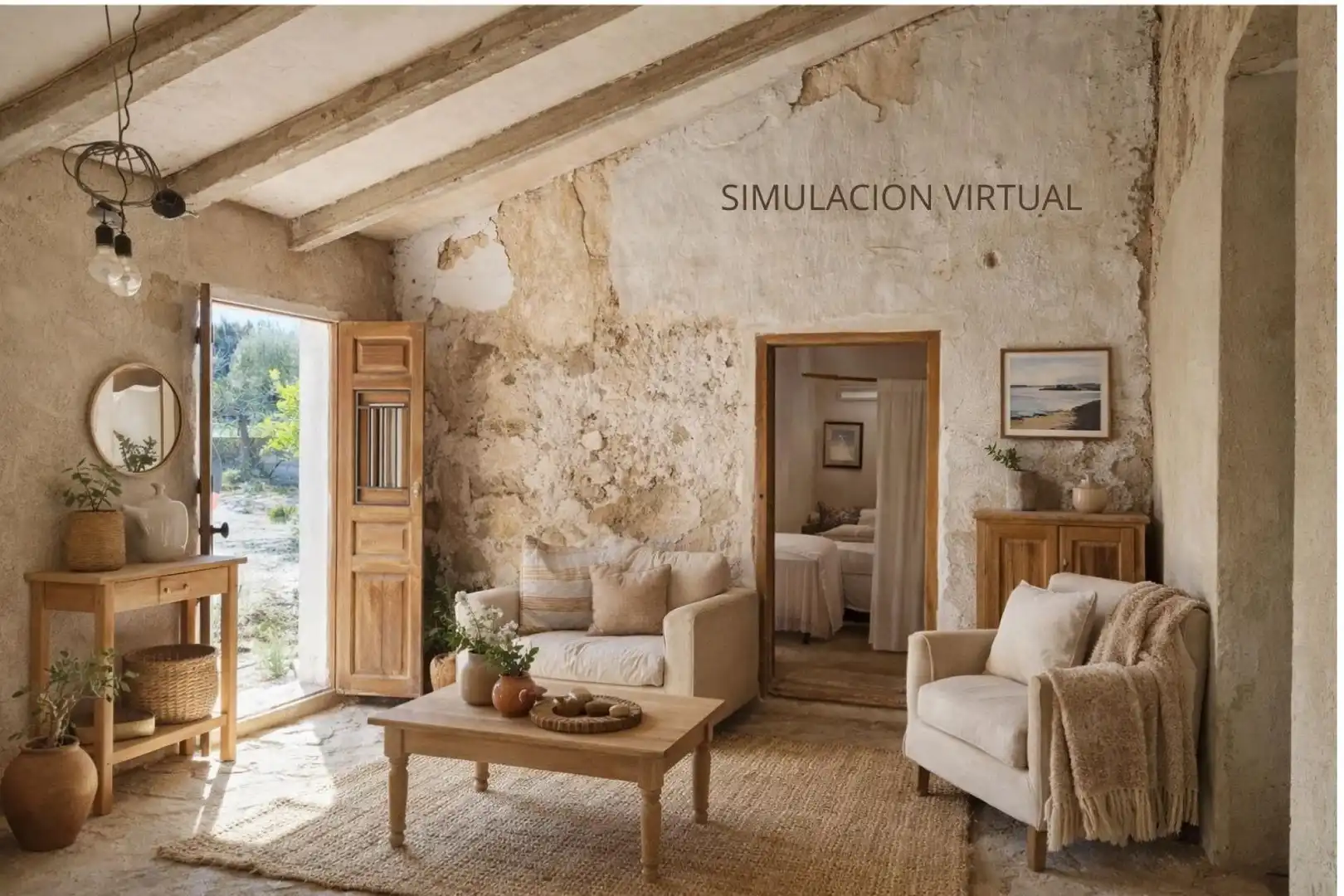 Wohnzimmer von Country house zum Verkauf in Sorbas mit Terrasse
