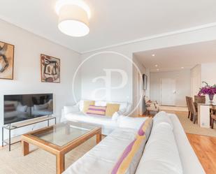 Living room of Flat to rent in  Madrid Capital  with Air Conditioner, Heating and Private garden