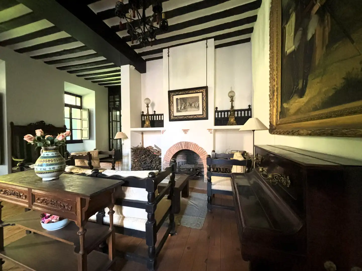Sala de estar de Casa adosada en venta en Real Sitio de San Ildefonso con Calefacción, Jardín privado y Parquet