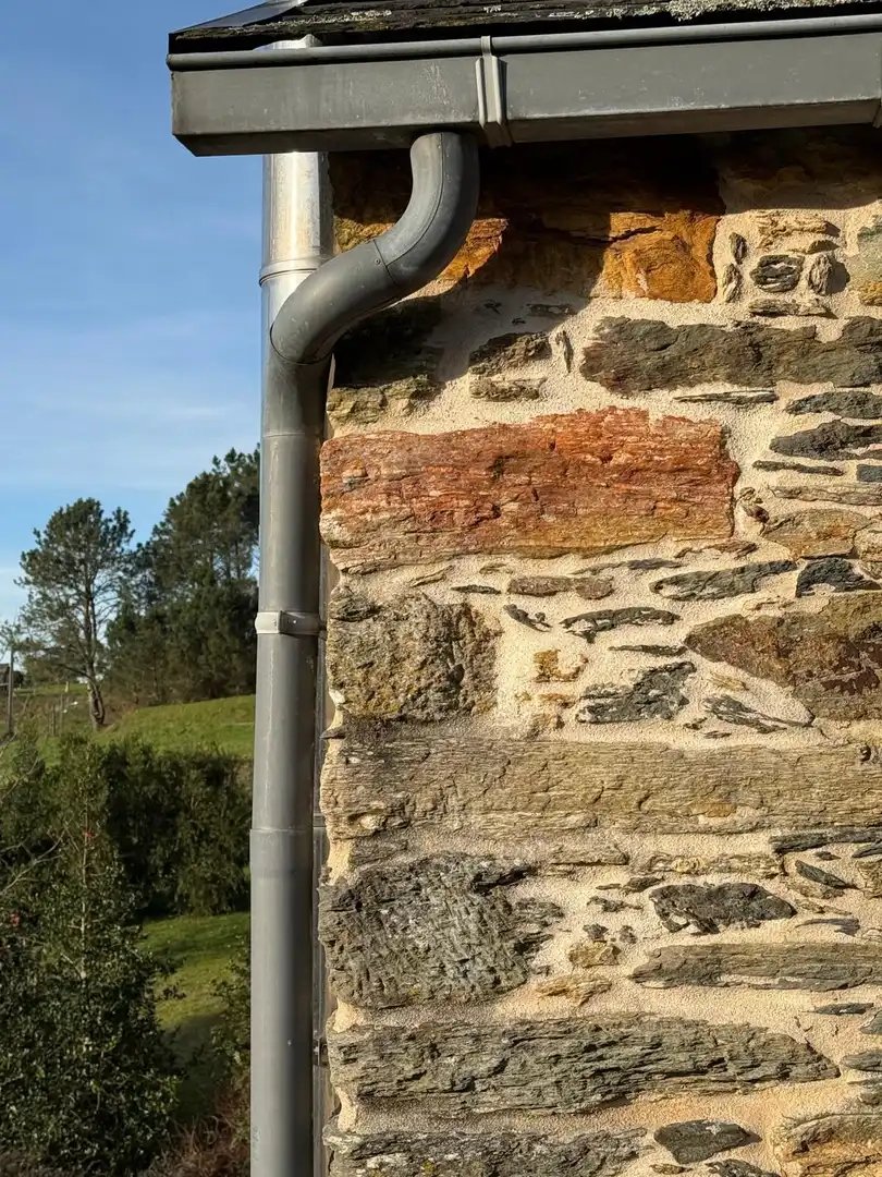 Vista exterior de Finca rústica en venta en Monfero con Calefacción, Jardín privado y Amueblado