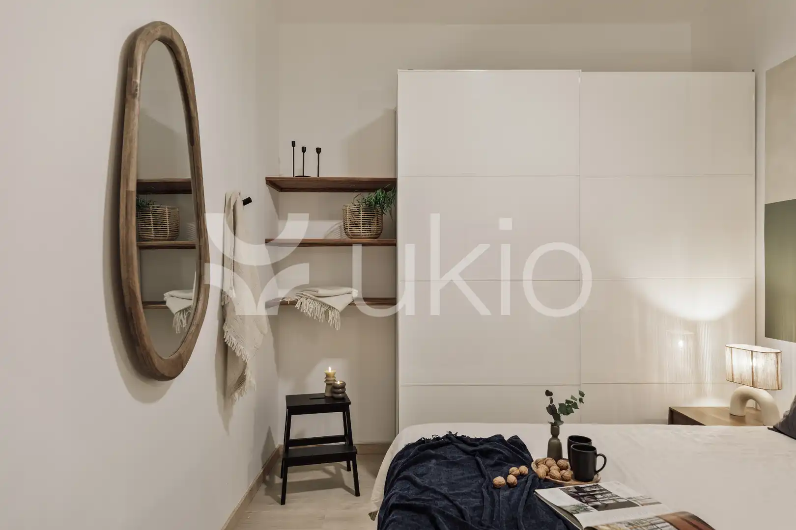 Schlafzimmer von Wohnungen zur Miete in Barcelona mit Klimaanlage, Heizung und Möbliert