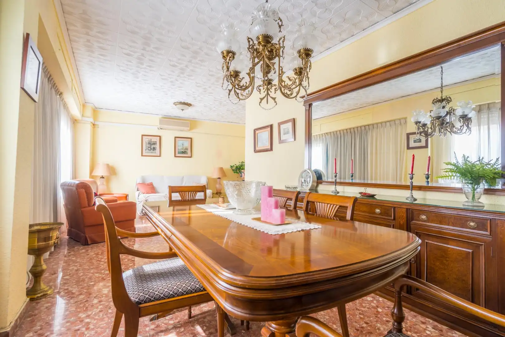 Comedor de Casa adosada en venta en Sagunto / Sagunt con Terraza