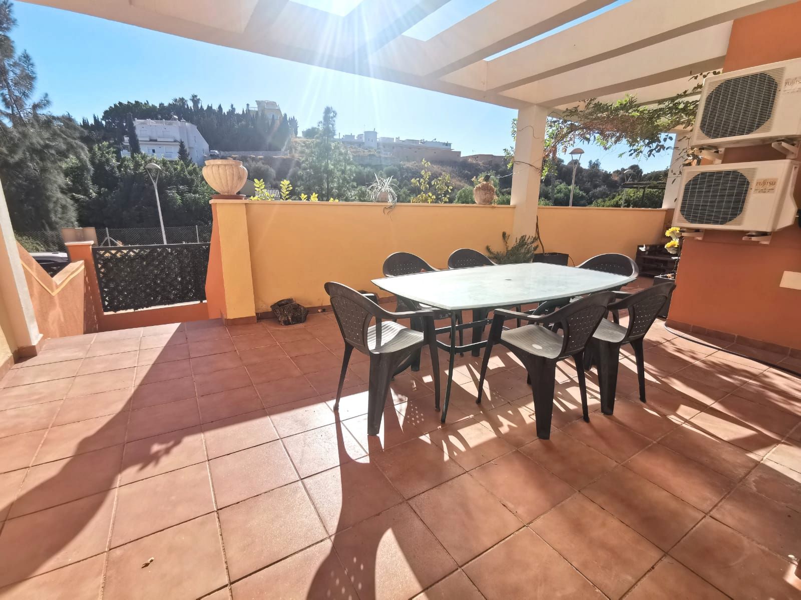 Terrace of Flat to rent in Rincón de la Victoria  with Air Conditioner, Furnished and Oven