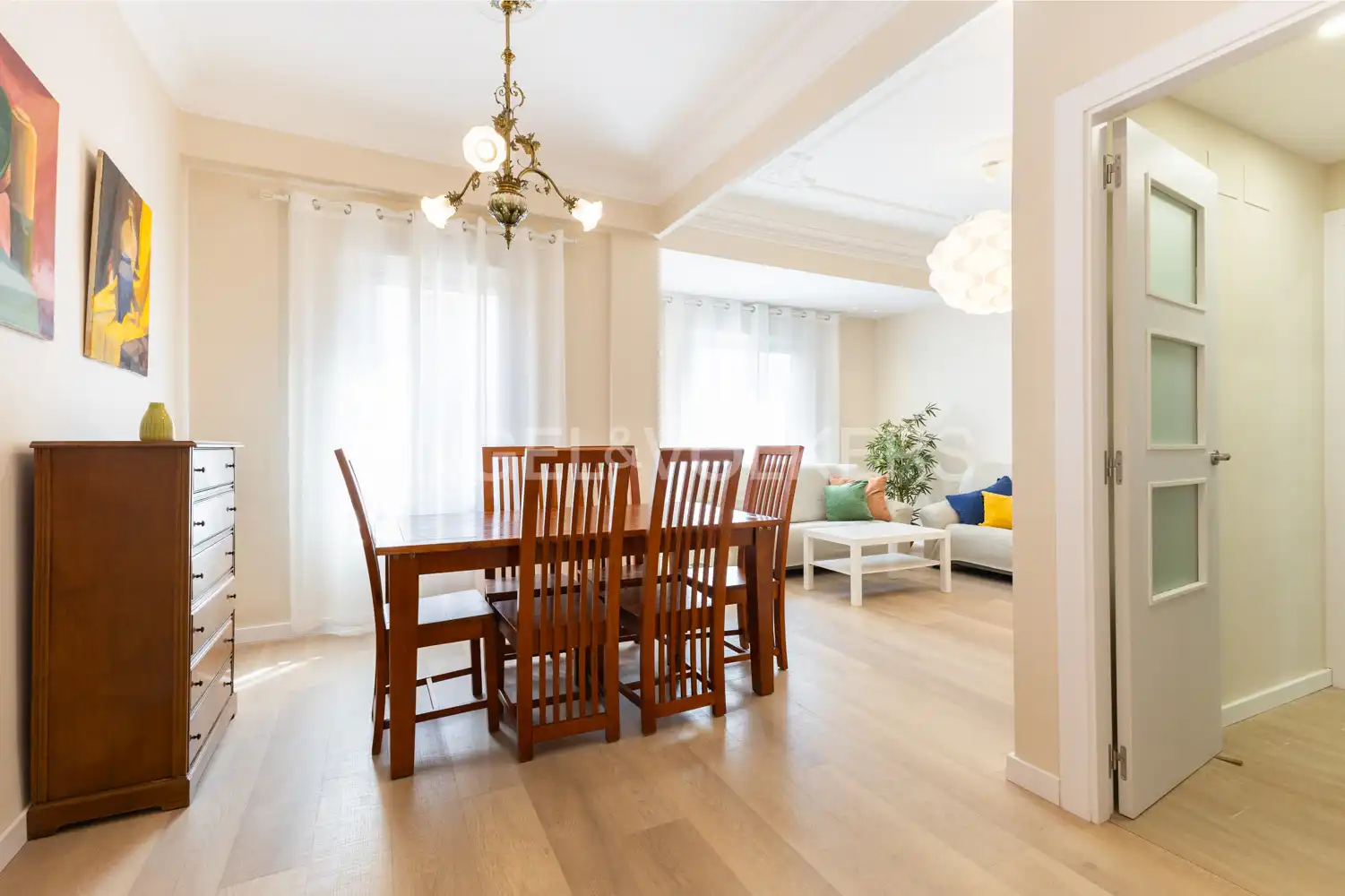Esszimmer von Wohnung zur Miete in Valencia mit Klimaanlage, Heizung und Möbliert