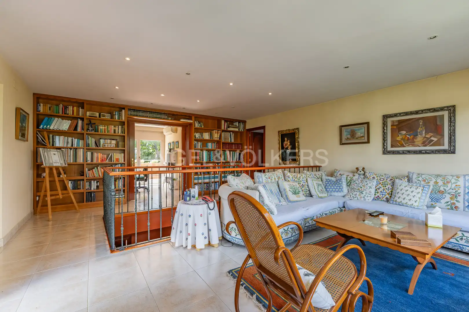 Sala de estar de Casa o chalet de alquiler en Sant Cugat del Vallès con Calefacción, Jardín privado y Piscina
