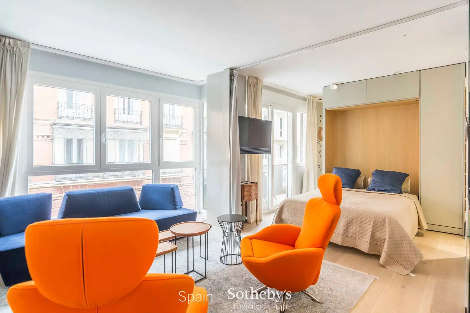 Wohnzimmer von Wohnungen zum Verkauf in Madrid mit Klimaanlage, Heizung und Terrasse