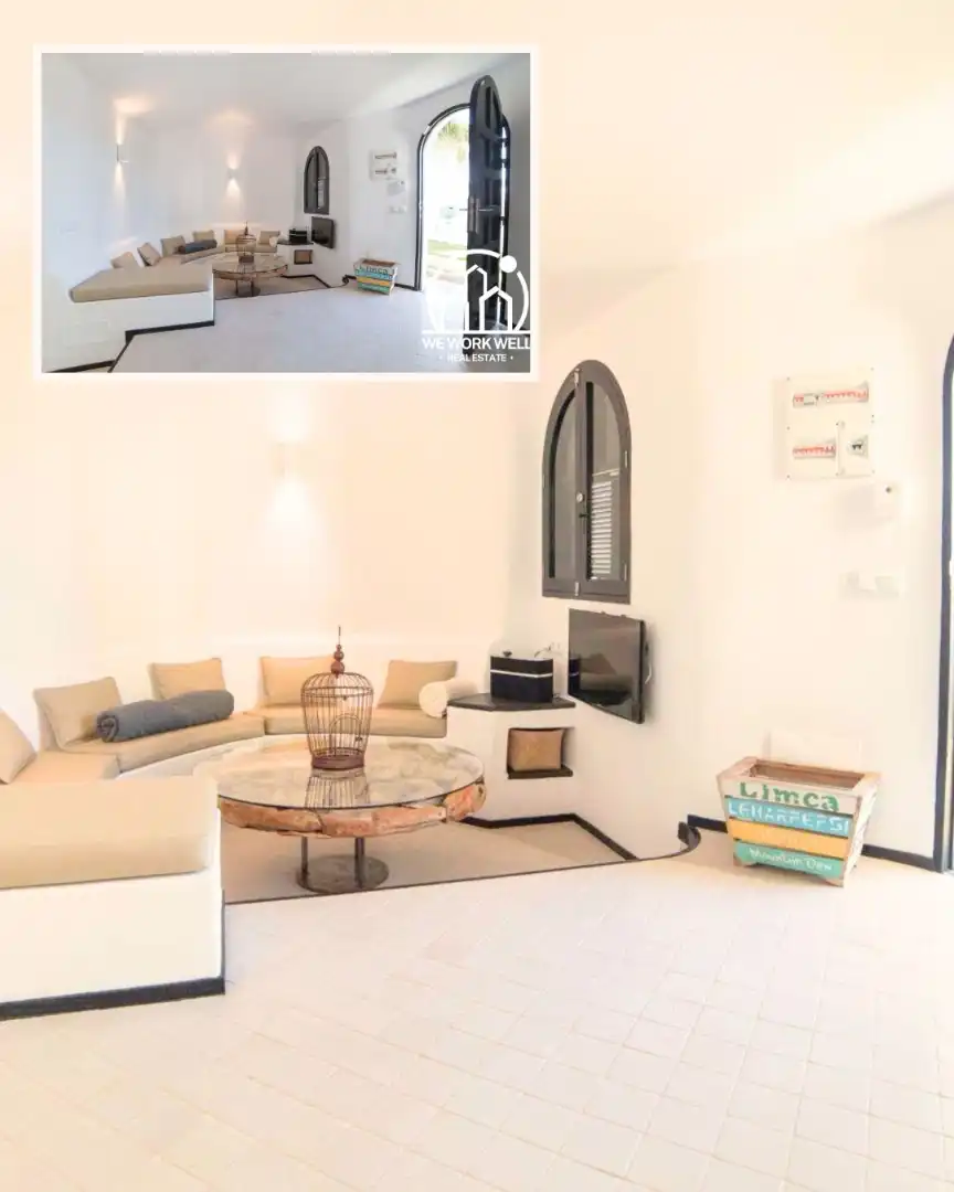 Sala d'estar de Casa o xalet en venda en La Oliva amb Aire condicionat, Jardí privat i Parquet