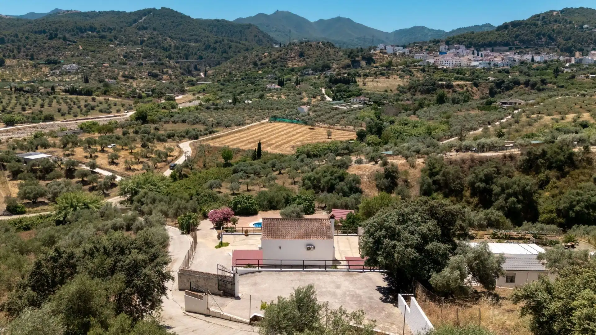 Exterior view of Country homes for sale in Monda  with Air Conditioner, Storage room and Swimming Pool