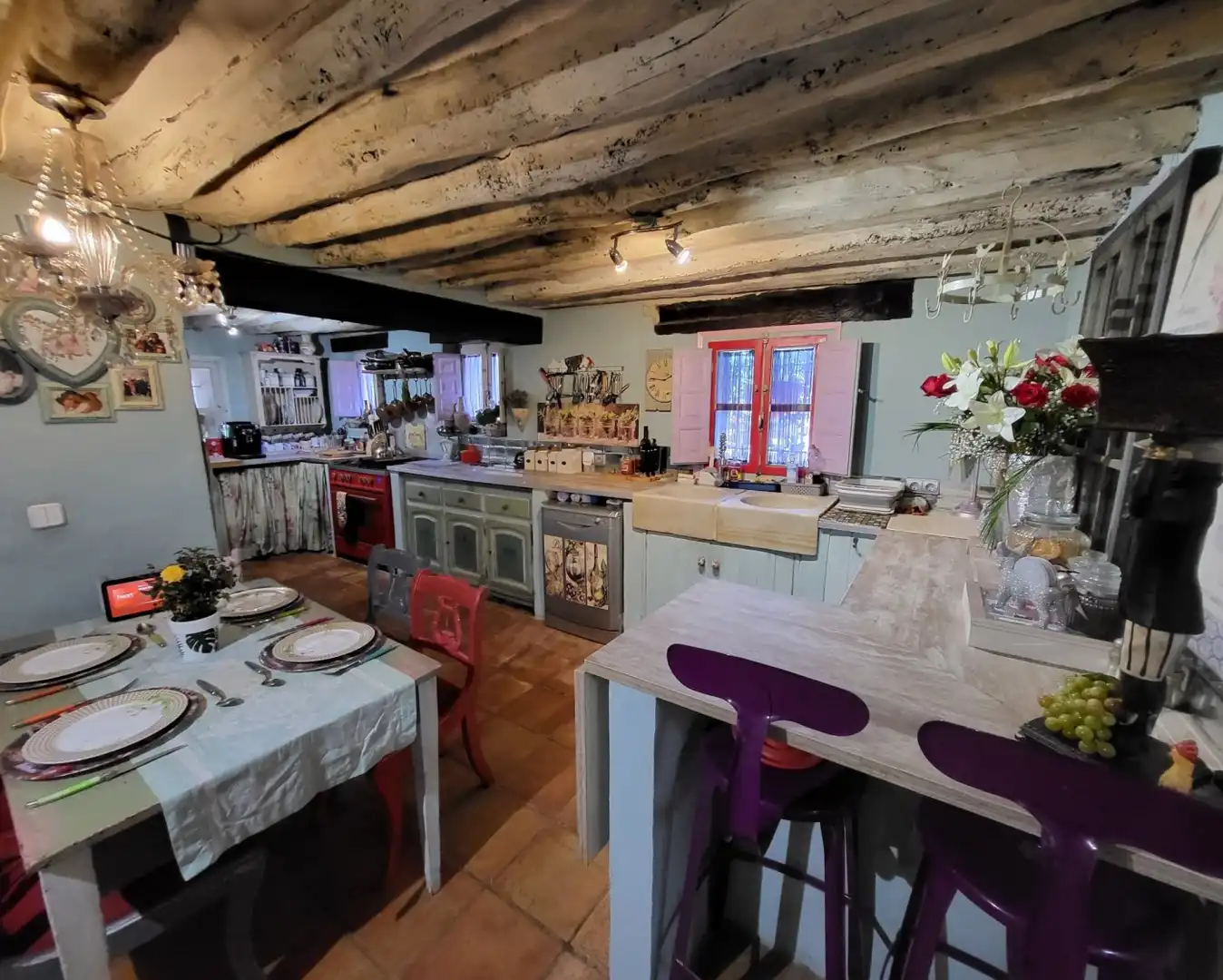 Küche von Country house zum Verkauf in L'Ametlla de Mar  mit Privatgarten, Terrasse und Abstellraum