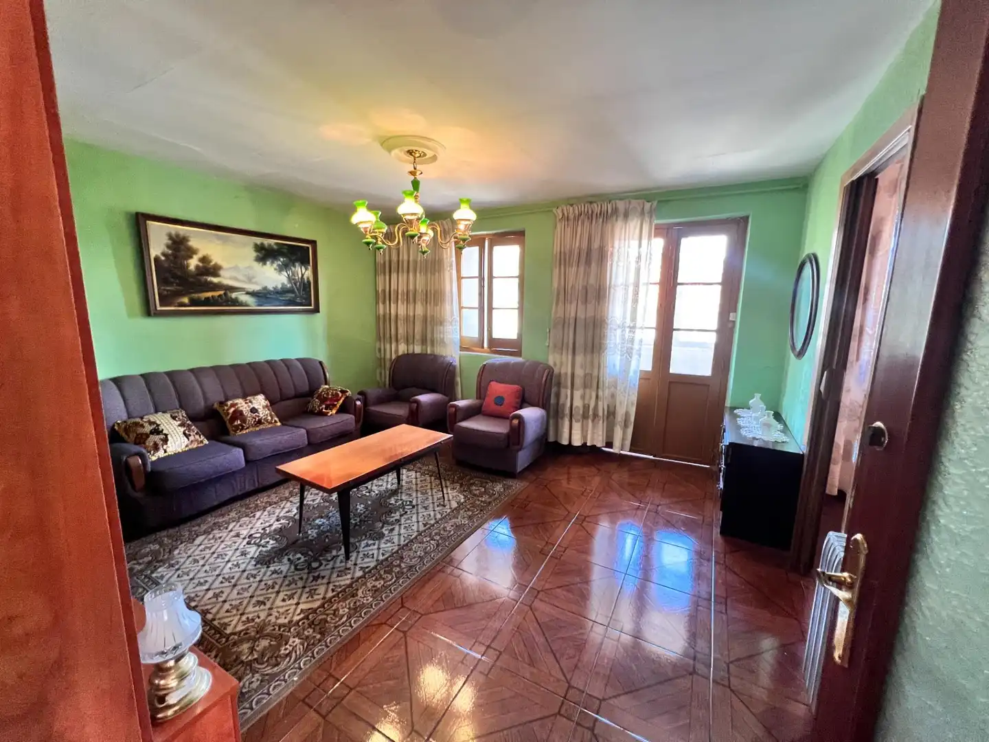 Living room of Houses for sale in Langreo  with Heating, Private garden and Furnished
