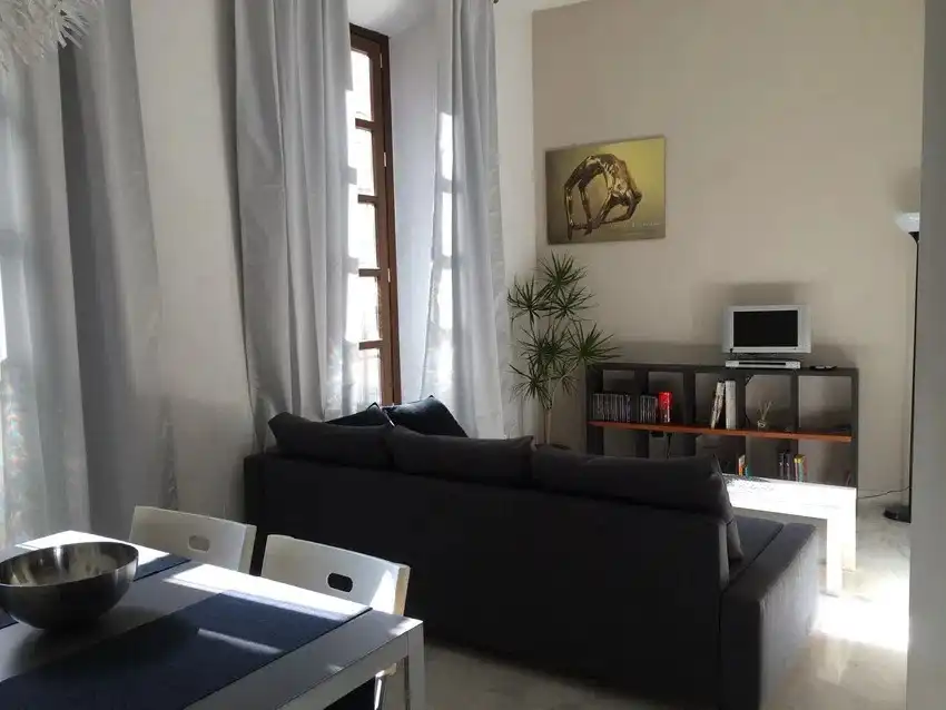 Sala d'estar de Pis de lloguer en Málaga amb Aire condicionat, Calefacció i Moblat