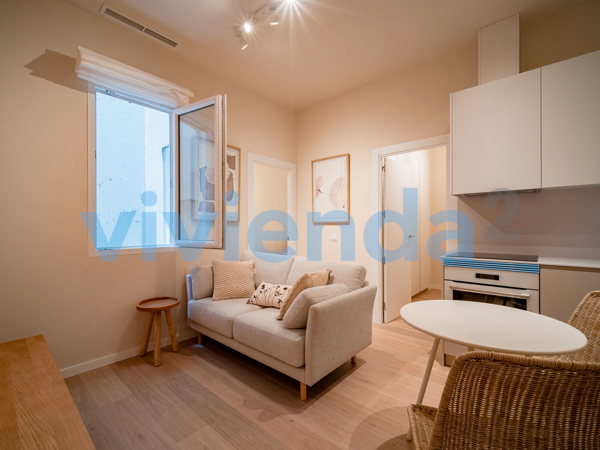 Living room of Flat to rent in  Madrid Capital  with Air Conditioner and Heating