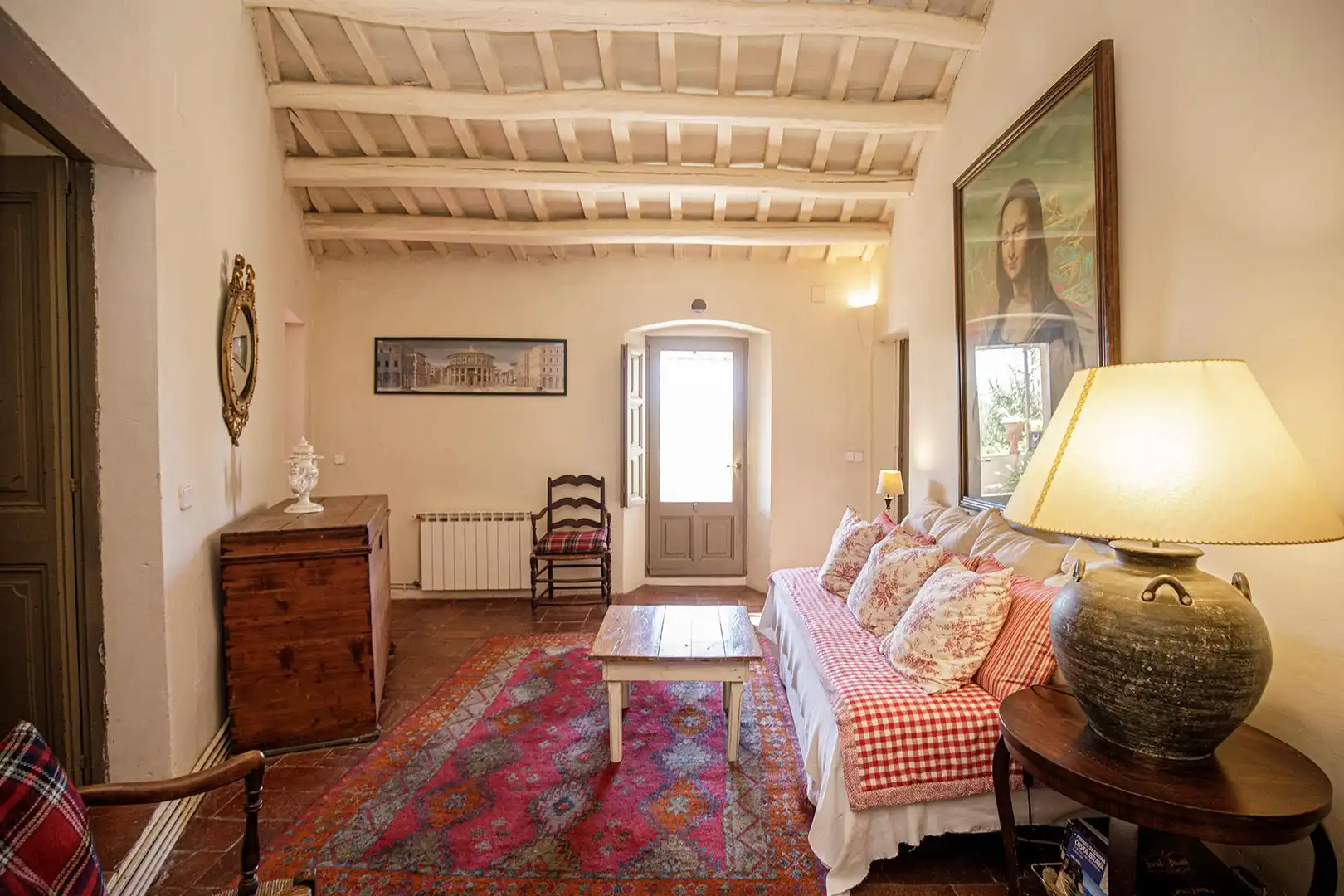 Sala de estar de Finca rústica de alquiler en Pals
