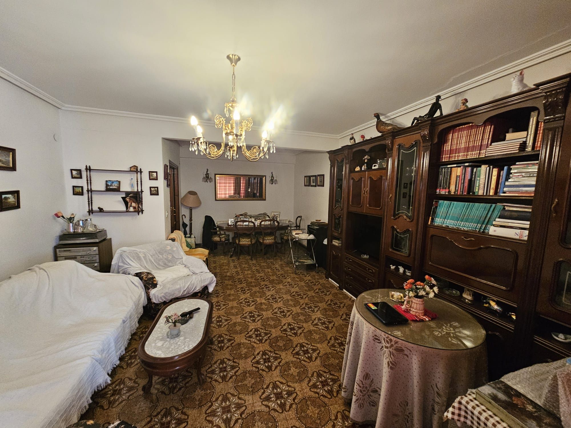 Living room of Flat for sale in Almorox  with Heating, Terrace and Furnished