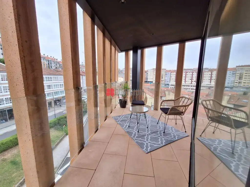 Terraza de Piso de alquiler en Santiago de Compostela  con Calefacción, Terraza y Amueblado