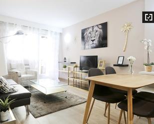 Living room of Flat to rent in  Madrid Capital  with Air Conditioner, Heating and Furnished