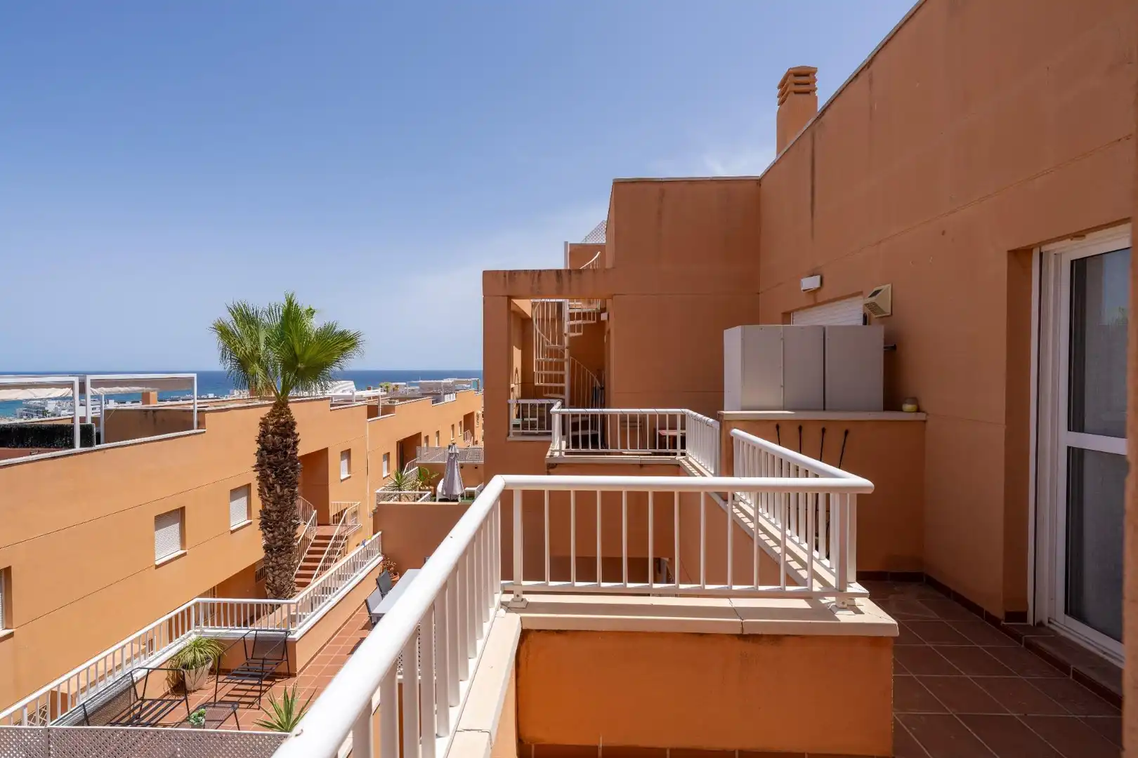 Terrasse von Maisonette zum Verkauf in Mojácar mit Klimaanlage, Privatgarten und Terrasse