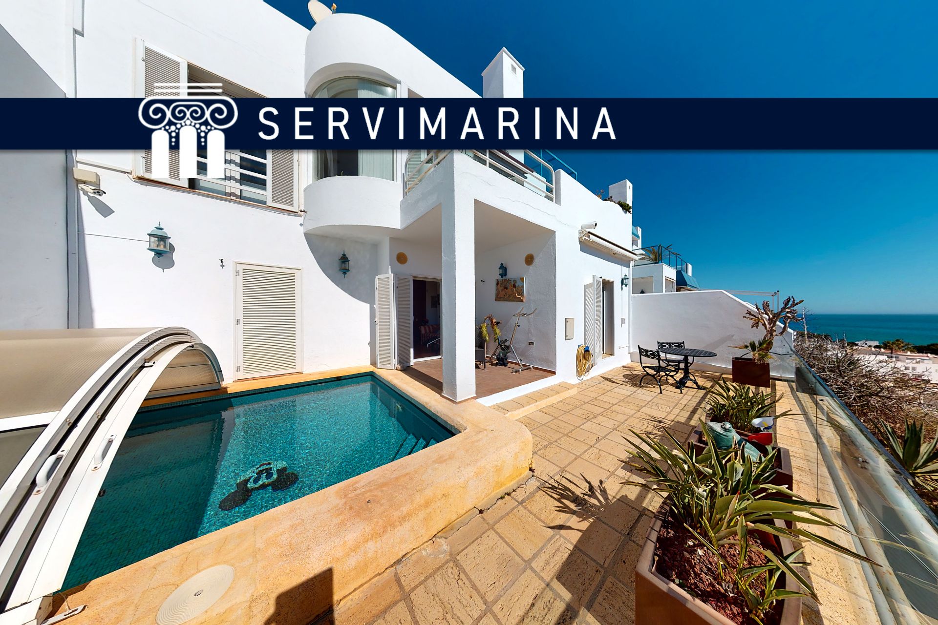 Exterior view of Single-family semi-detached for sale in Mojácar  with Air Conditioner, Terrace and Swimming Pool