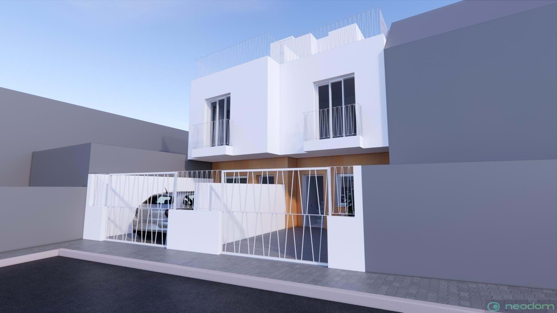 Exterior view of Single-family semi-detached for sale in Cartagena  with Terrace