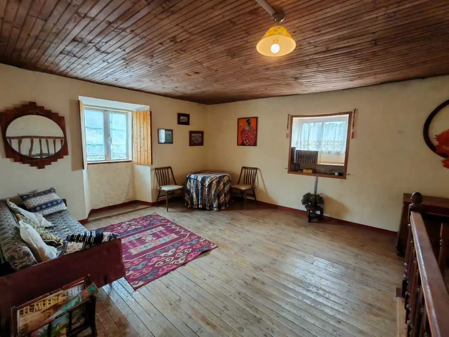 Sala d'estar de Casa o xalet en venda en O Pino  amb Jardí privat, Terrassa i Moblat