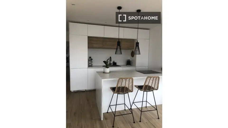 Kitchen of Flat for share in Rubí  with Air Conditioner, Heating and Furnished