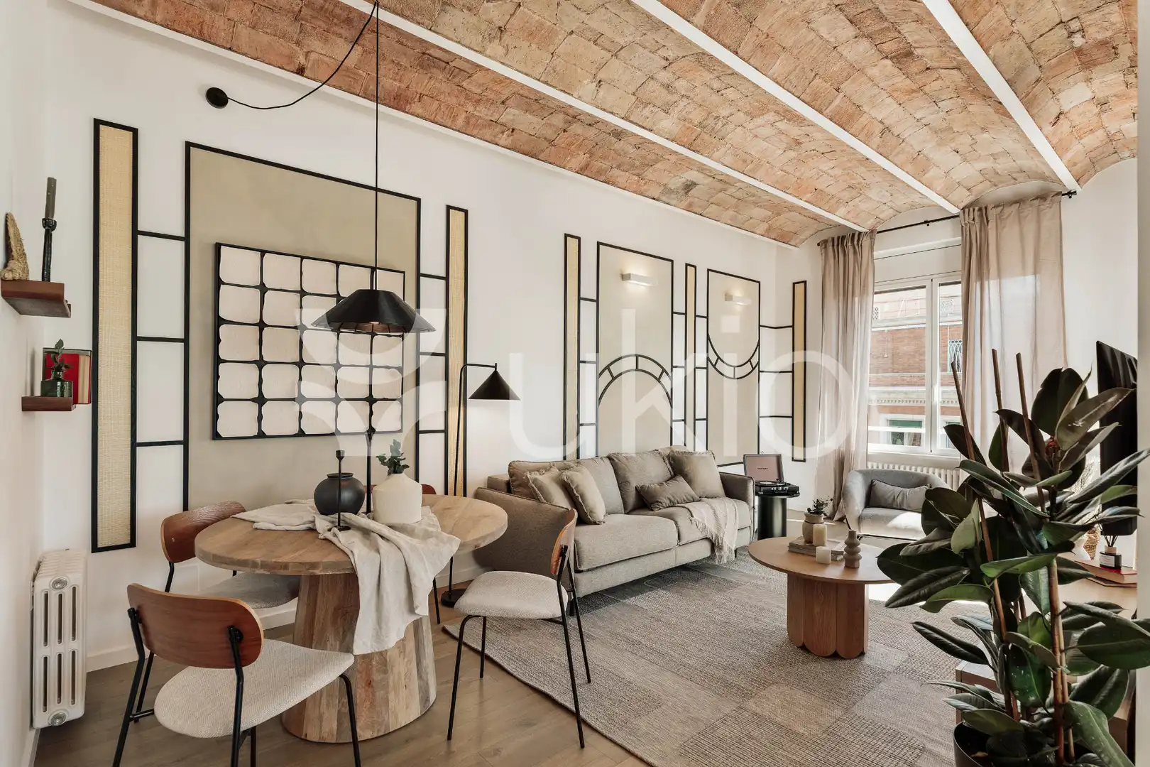 Sala d'estar de Apartament de lloguer en Barcelona amb Aire condicionat, Calefacció i Terrassa