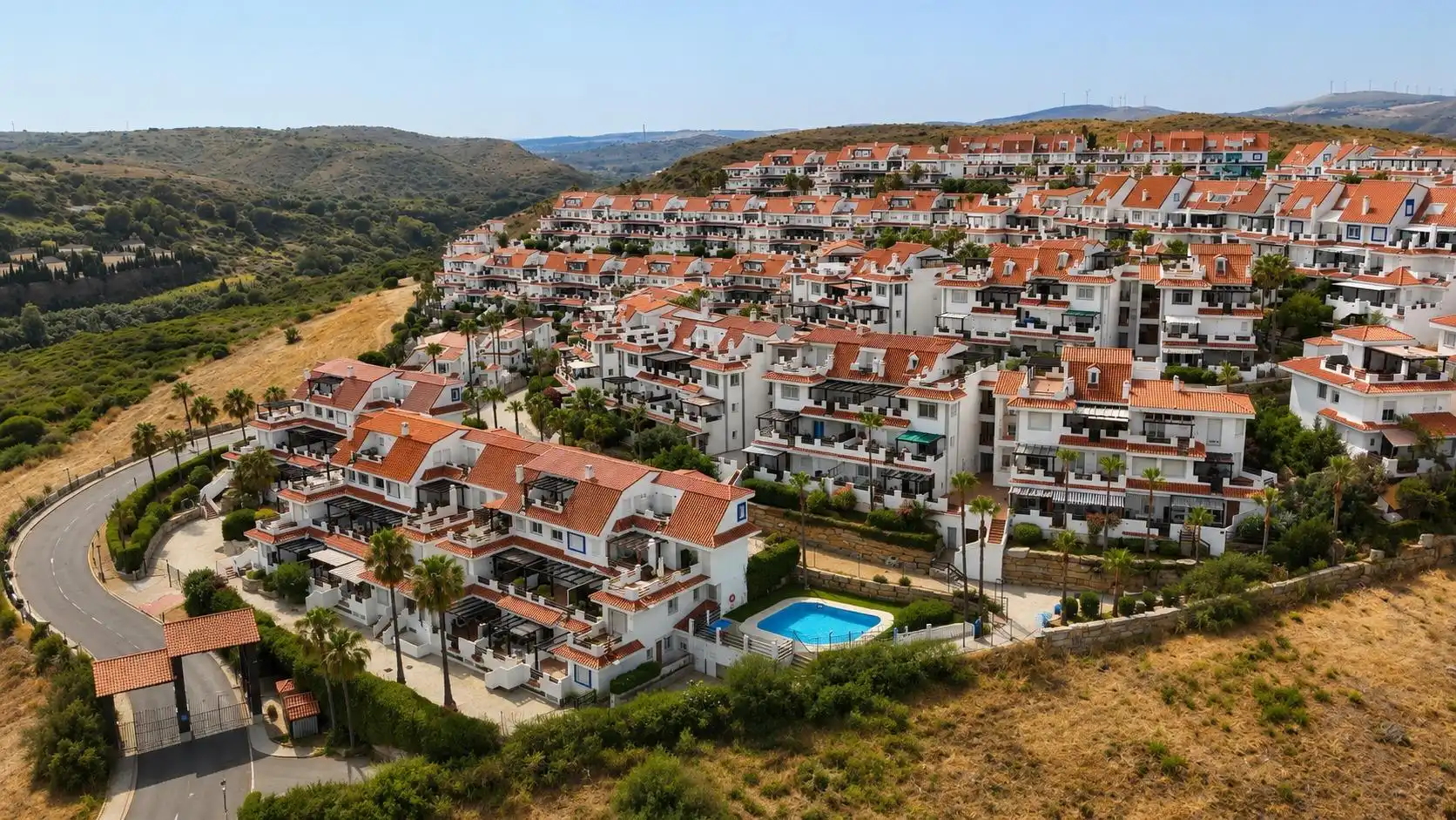 Vista exterior de Apartamento en venta en Manilva con Aire acondicionado, Amueblado y Piscina comunitaria