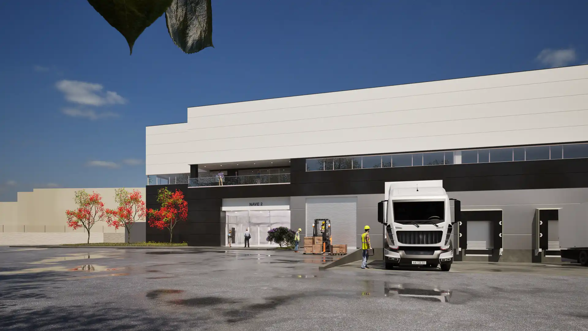 Außenansicht von Fabrikhallen zur Miete in Barcelona