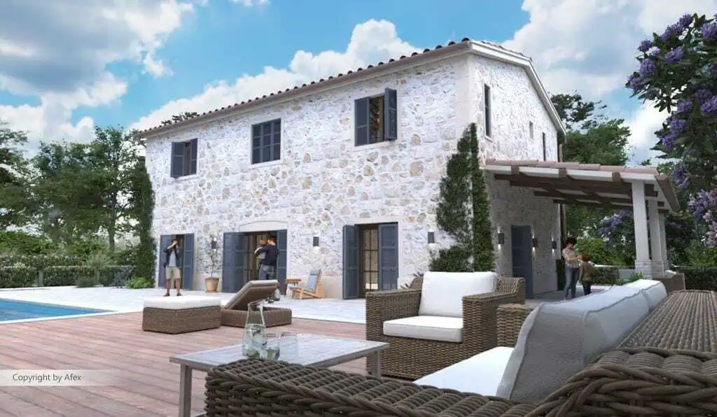 Terrace of Country homes for sale in Felanitx  with Air Conditioner, Heating and Storage room