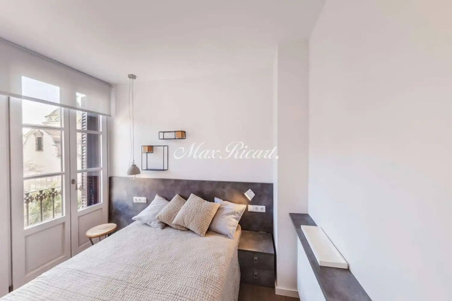 Schlafzimmer von Wohnung zur Miete in Barcelona mit Klimaanlage, Heizung und Terrasse
