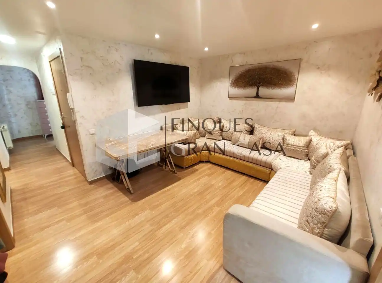 Wohnzimmer von Wohnung zum Verkauf in Canovelles mit Heizung, Parkett und Balkon