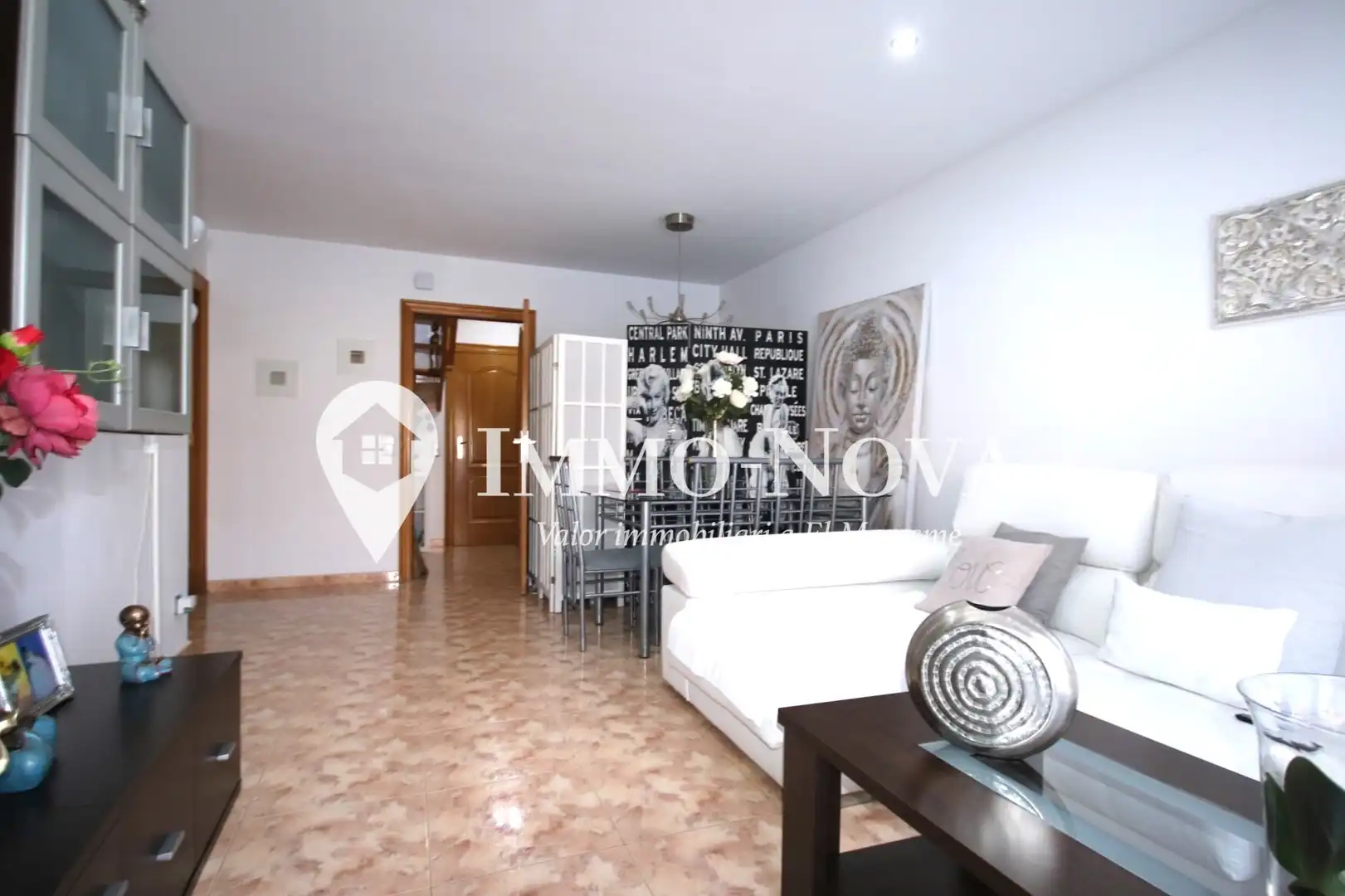 Sala de estar de Ático en venta en Mataró con Calefacción, Terraza y Amueblado