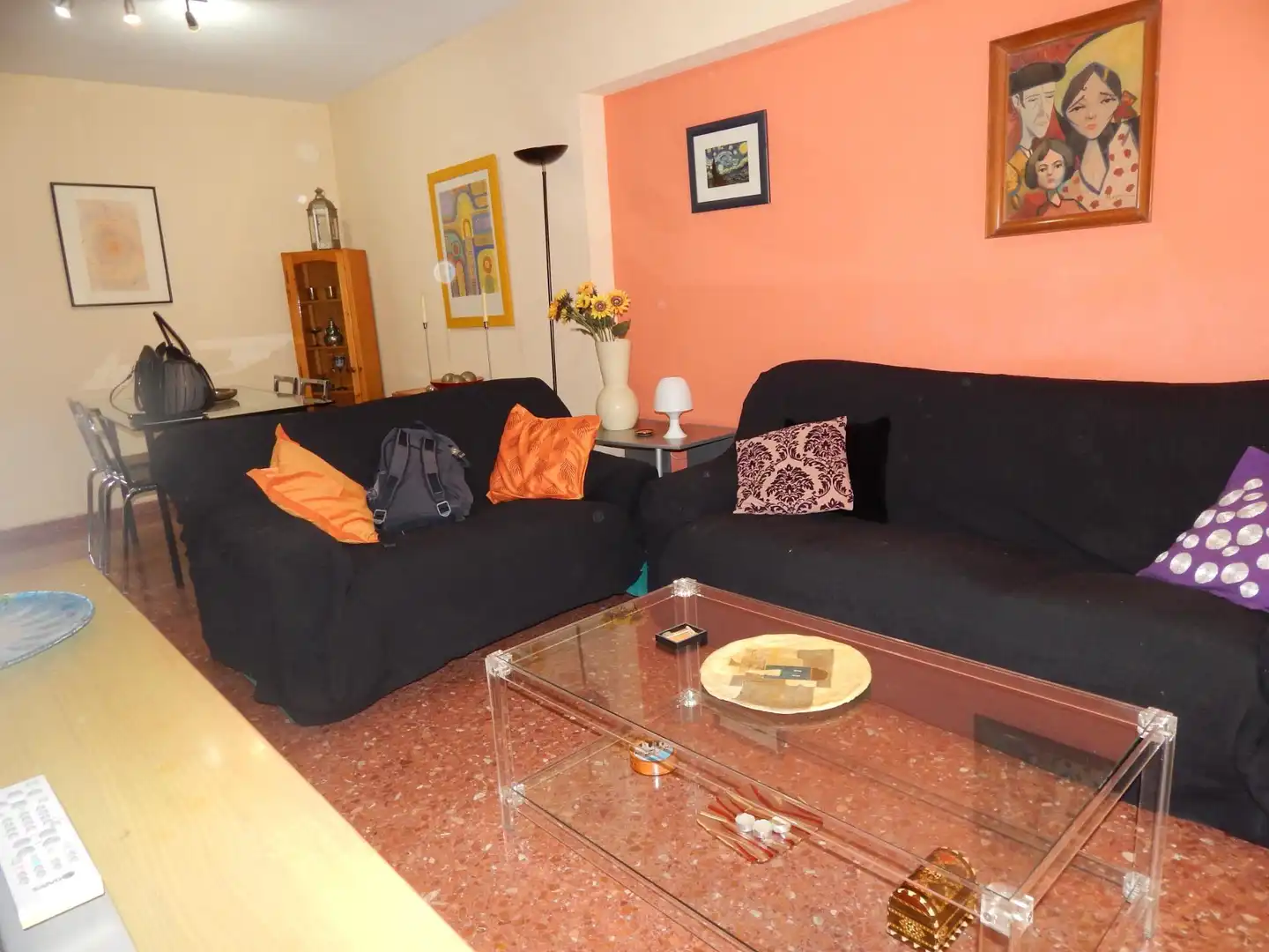 Living room of Flat for sale in Valencia  with Air Conditioner and Balcony