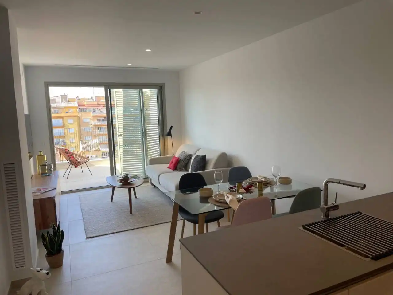 Sala de estar de Apartamento en venta en Palamós con Aire acondicionado, Calefacción y Terraza