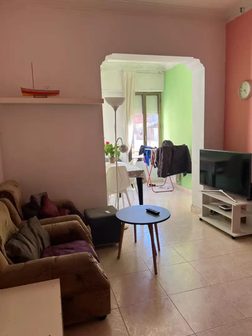 Wohnzimmer von Wohnungen zur untervermieten in  Barcelona Capital mit Heizung, Möbliert und Internet