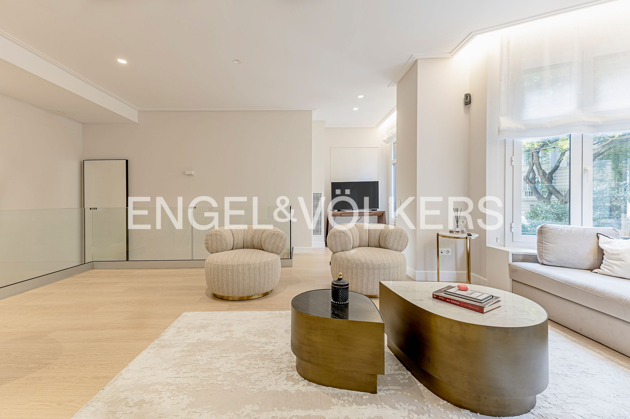 Sala d'estar de Apartament en venda en  Barcelona Capital amb Aire condicionat, Calefacció i Jardí privat