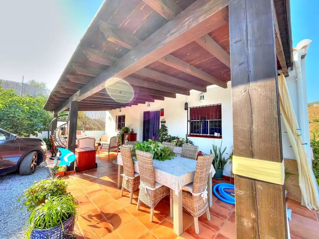 Terrace of Country homes for sale in El Borge  with Air Conditioner, Private garden and Swimming Pool
